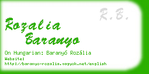 rozalia baranyo business card