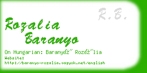 rozalia baranyo business card